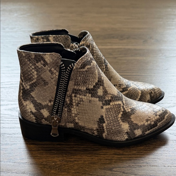 Steve Madden Python Print Ankle Booties - Picture 1 of 5